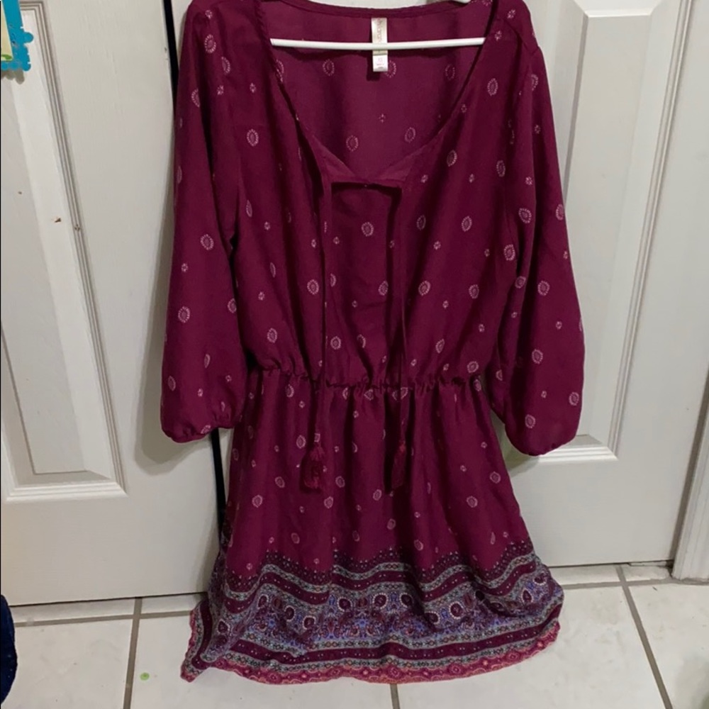 Paisley print flowy dress